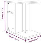 vidaXL Table d'appoint Sonoma gris 50x30x50 cm Bois d'ingénierie