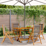 vidaXL Chaises inclinables de jardin lot de 4 gris bois massif acacia