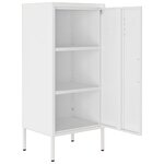 vidaXL Armoire de rangement Blanc 42 5x35x101 5 cm Acier