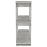 vidaXL Bibliothèque/Séparateur de pièce Gris béton 100x30x87 cm