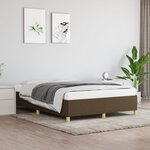 vidaXL Cadre de lit sans matelas marron foncé 140x200 cm tissu