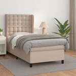 vidaXL Sommier à lattes de lit avec matelas Cappuccino 80x200 cm