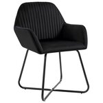 vidaXL Chaises à manger lot de 6 noir velours