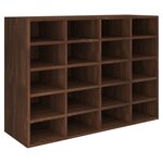 vidaXL Étagère à chaussures Bois ingénierie 92x30x67 5 cm Chêne marron