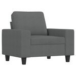 vidaXL Fauteuil avec repose-pied Gris foncé 60 cm Tissu