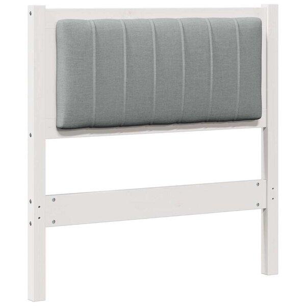 vidaXL Tête de lit capitonnée avec tête de lit Blanc 80 cm Pin massif