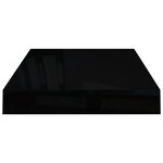 vidaXL Étagère murale flottante 2 Pièces Noir brillant 40x23x3 8 cm MDF