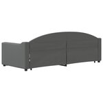 vidaXL Lit de jour avec lit gigogne gris foncé 80x200 cm tissu