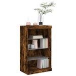 vidaXL Buffet avec lumières LED chêne fumé 60 5x37x100 cm