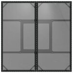 vidaXL Table de jardin dessus en verre noir 80x80x75 cm résine tressée