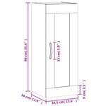 vidaXL Armoire murale blanc brillant 34 5x34x90 cm bois d'ingénierie