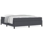 vidaXL Cadre de lit Gris foncé 180 x 200 cm Tissu en velours côtelé