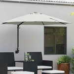 vidaXL Parasol de jardin Beige et Noir 248 x 248 x 148 cm