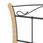 vidaXL Cadre de lit noir métal 100x200 cm