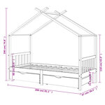 vidaXL Cadre de lit enfant avec tiroirs blanc pin massif 90x200 cm