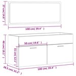 vidaXL Armoire de bain avec miroir chêne sonoma bois d'ingénierie