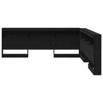 vidaXL Tête de lit de rangement Chêne noir 180 cm Bois d'ingénierie