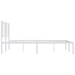 vidaXL Cadre de lit métal avec tête de lit blanc 193x203 cm