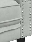 vidaXL Fauteuil Chesterfield gris clair velours