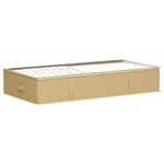 vidaXL Boîte de rangement avec fenêtre transparente Crème