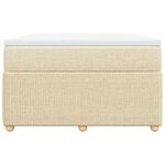 vidaXL Sommier à lattes de lit avec matelas Crème 120x200 cm Tissu