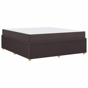 vidaXL Cadre de lit avec matelas Marron foncé 180 x 200 cm tissu