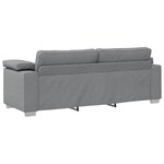 vidaXL Canapé Gris clair 219 x 77 x 82 cm tissu