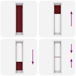 vidaXL Store plissé rouge bordeaux 45x200 cm largeur du tissu 44 4 cm