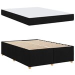 vidaXL Cadre de lit avec matelas Noir 140 x 200 cm tissu
