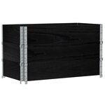 vidaXL Jardinière noir 100x50 cm bois massif de pin