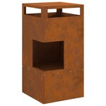 foyer vidaXL 50x50x100 cm en acier résistant aux intempéries