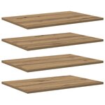 vidaXL Planche d'étagère à livres 4 Pièces Marron 100 x 40 x 1.5cm