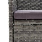 vidaXL Chaises à manger de jardin lot de 4 Résine tressée Gris
