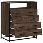 vidaXL Commode chêne marron 70x41x83 5 cm bois d'ingénierie