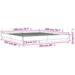 vidaXL Cadre de lit avec lumières LED chêne sonoma 200x200 cm