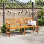 vidaXL Banc de jardin Marron 180 x 56 x 90 cm Bois d'acacia massif