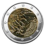 2 euro commemorative 2022 : allemagne (35 ans du programme erasmus 5 pièces)