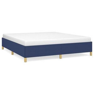 vidaXL Cadre de lit Bleu 180 x 200 cm Tissu