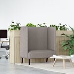 vidaXL Sofa à Dossier Haut Taupe 109x56x121 cm Tissu