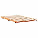 vidaXL Cadre de lit surélevé Marron cire 135 x 190 cm