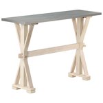 vidaXL Table console avec dessus en zinc 118x35x76 cm Bois de manguier