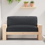 vidaXL Coussin pour assise de palette Noir 120 x 80 x 12 cm