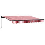 vidaXL Auvent Rétractable Rouge et Blanc et Anthracite 3.5 x 2 m