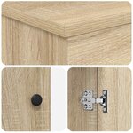 vidaXL Meuble sous lavabo de salle de bain Chêne Sonoma