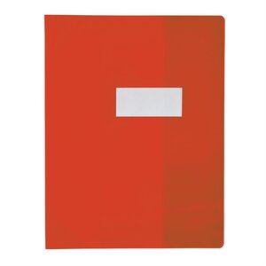 Protège-cahier PVC 150 Strong Line 24x32 cm Marque-page Translucide rouge ELBA