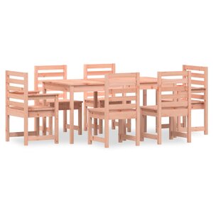 vidaXL Ensemble à manger de jardin 7 Pièces bois massif Douglas