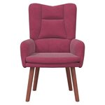 vidaXL fauteuil Bordeaux 63 x 67 x 94 cm Velours