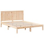 vidaXL Cadre de lit extra long sans matelas 200x220 cm bois massif