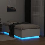 vidaXL Cadre de lit avec LED sans matelas blanc 90x190 cm