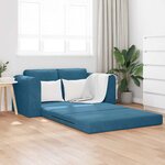 vidaXL Canapé-Lit Bleu 148 x 71 x 83 cm Velours